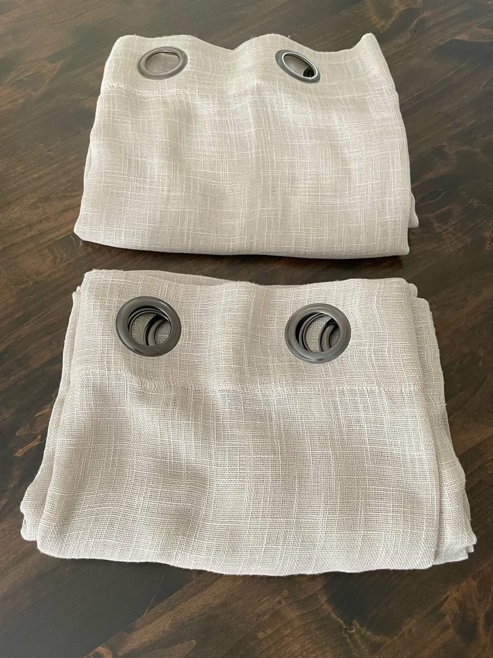 Beige Grommet Curtain - Two Panels